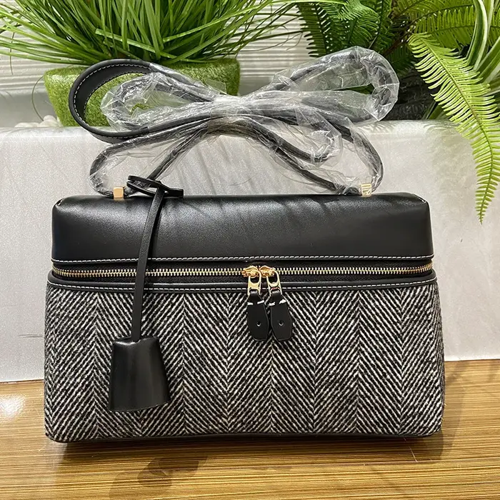 Nouveau sac à déjeuner en cuir de vachette, sac à bandoulière, sac à main, sac cosmétique, sac fourr