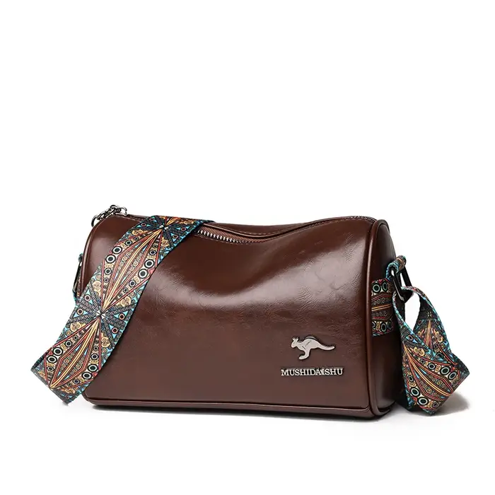 Sac à bandoulière en peau de mouton souple pour femme