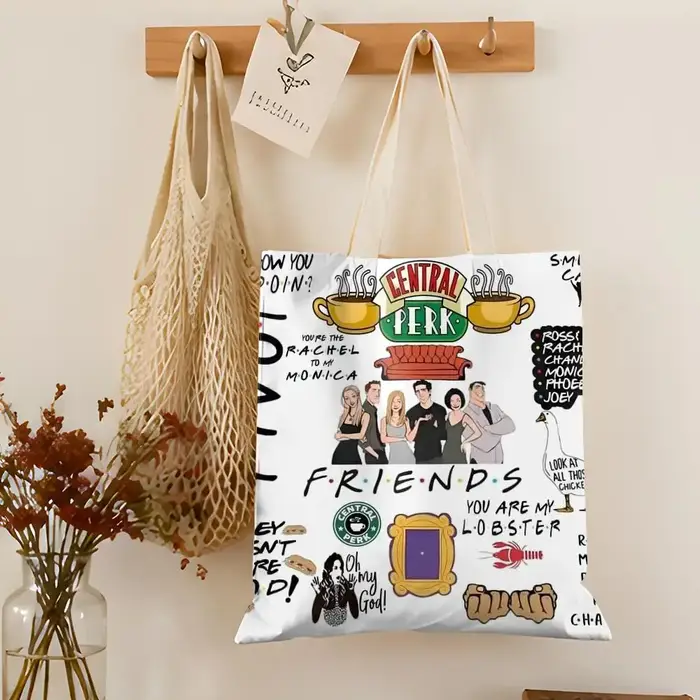 F-Friends TV Show Storage Bags Sac fourre-tout en toile pour femme