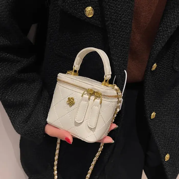 Petit sac seau à bandoulière pour femmes, Mini pochettes classiques, petit sac carré, sac à main ave