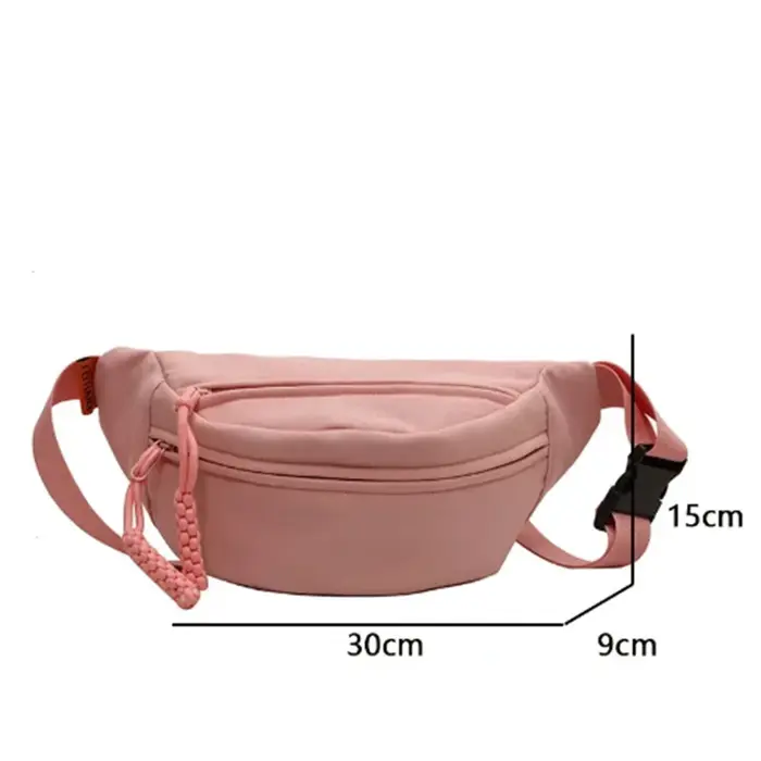 Sac de taille en toile demi-lune pour femme