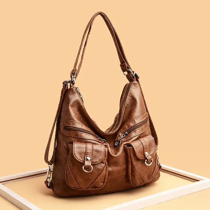 Grand Sac à Dos Multifonction en Cuir pour Femme