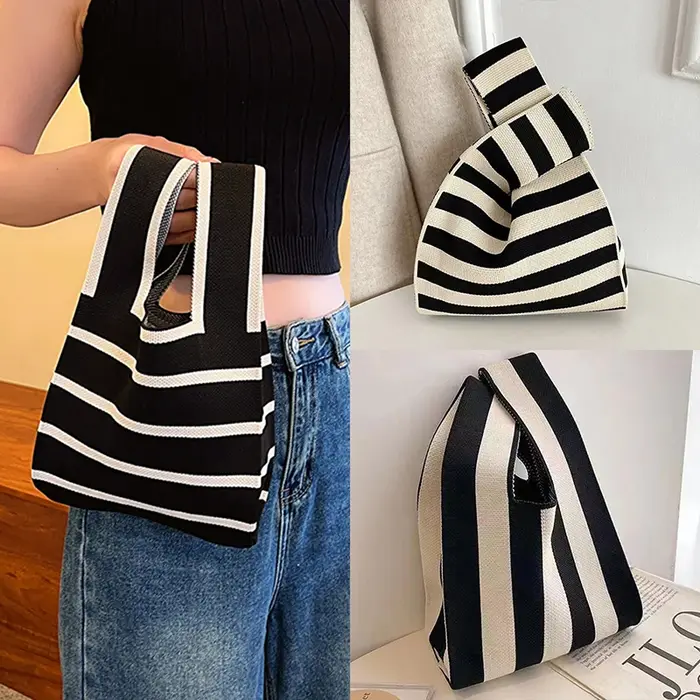 Sac à main en tricot fait à la main pour femme