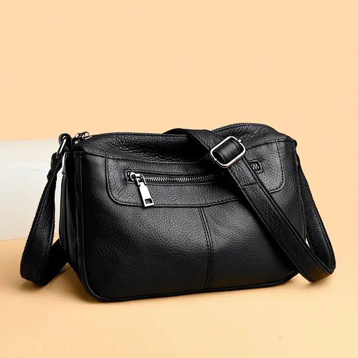 Sac à bandoulière en cuir véritable pour femmes