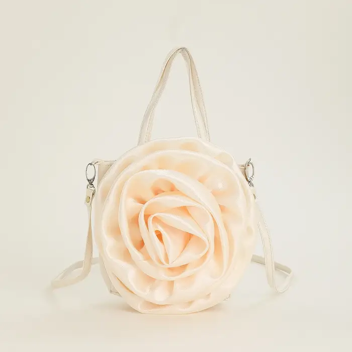 Sac à main rose plissé pour femme