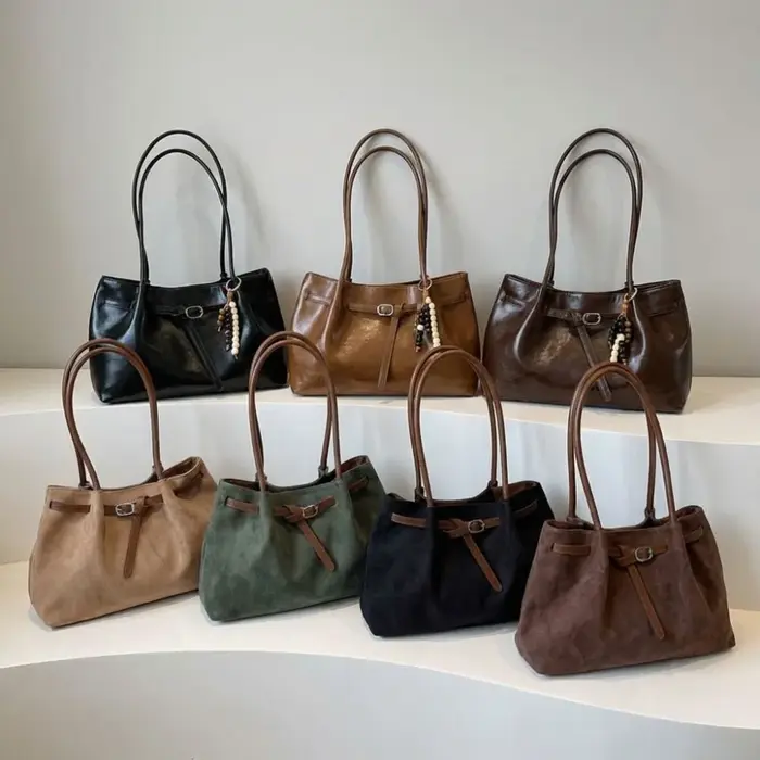 Sac à bandoulière en daim/cuir PU