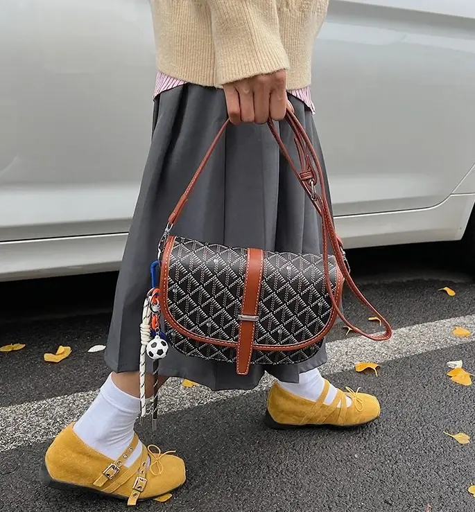 Sac à langer tendance : Sac à main de luxe vintage en cuir pour femme