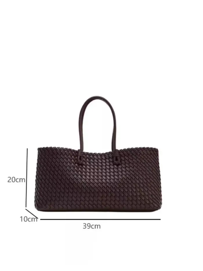 Sacs à main de luxe tissés en cuir végétalien pour femmes