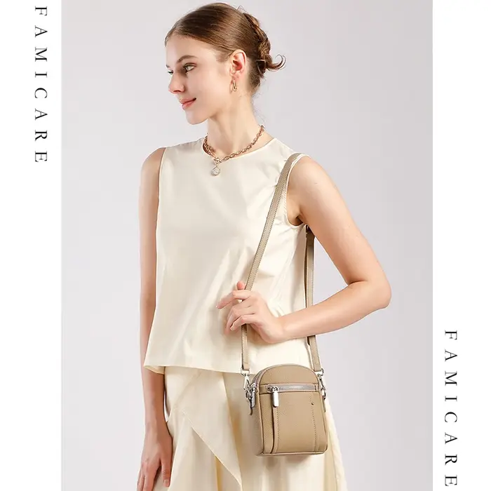 2025 nouvelles dames mode polyvalent Mini sac Mobile filles en cuir véritable porte-monnaie femmes d