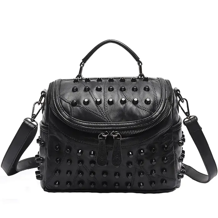 Sac de luxe en cuir véritable pour femmes, sacoches en peau de mouton, sacs à main de marques célèbr