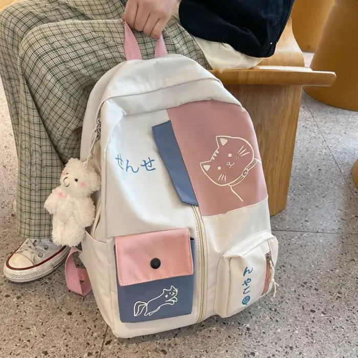 Sac à Dos de Voyage en Nylon Imperméable de Grande Capacité