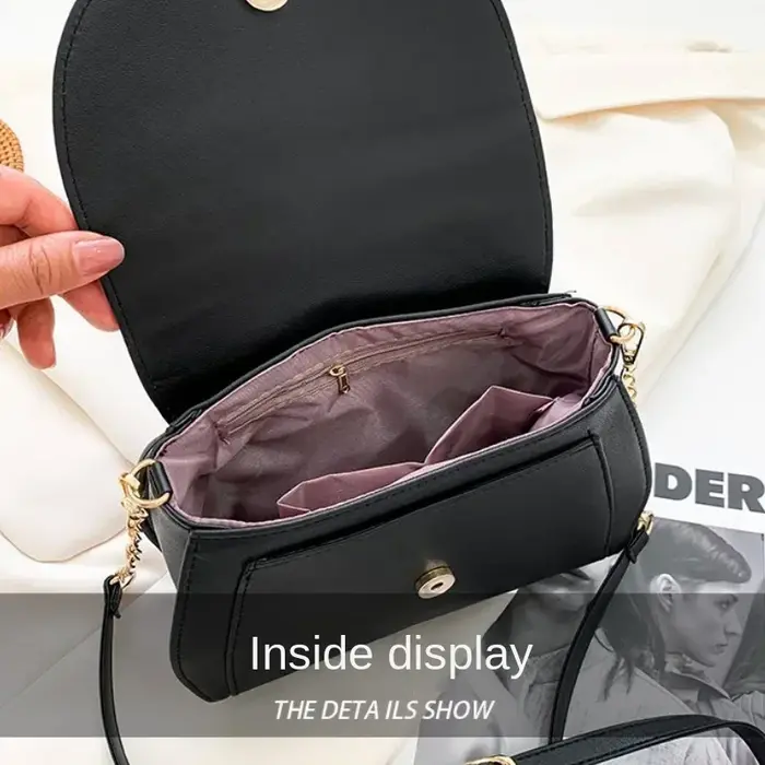 Été marin lune dames sac à main noir Luna chat forme chaîne sac à bandoulière en cuir PU femmes messager