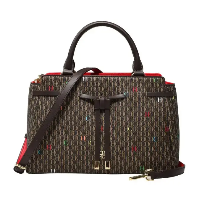 Sac fourre-tout CH à motif gaufré avec nœud décoratif