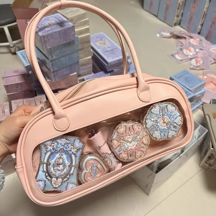 Nouvelle trousse à maquillage/sac à main rose Flowerknows