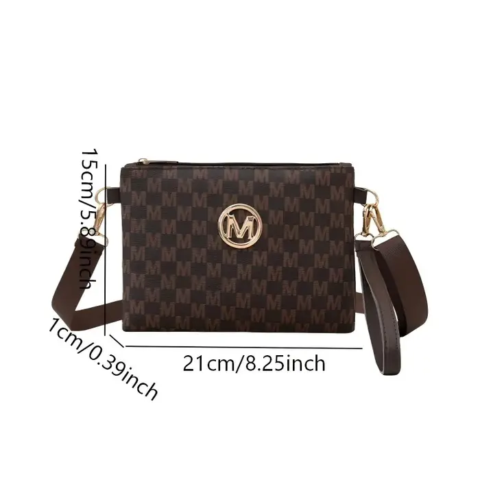 Petit sac à bandoulière monogramme rétro vintage