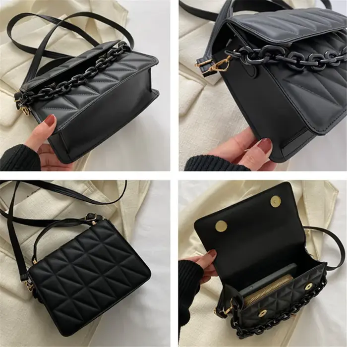 Mini sac fourre-tout carré matelassé chic