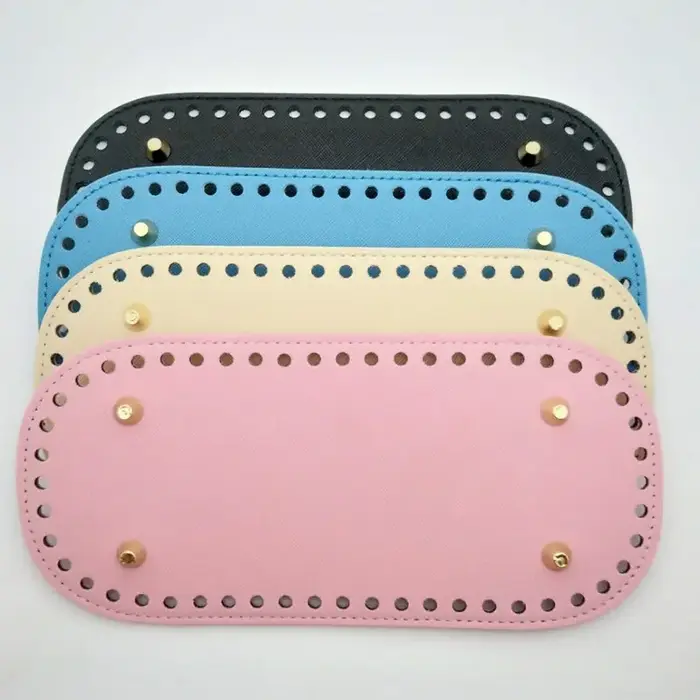 1/3 pièces 21.5x10cm fond Long pour sac tricoté sac en cuir PU Base
