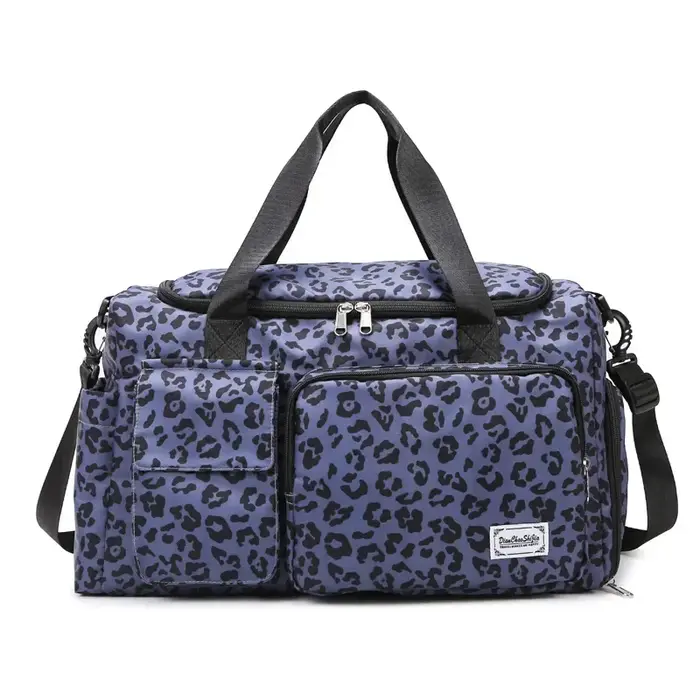 Sac polochon de voyage de grande capacité pour femmes, sac à main léopard zèbre Camouflage pour femm