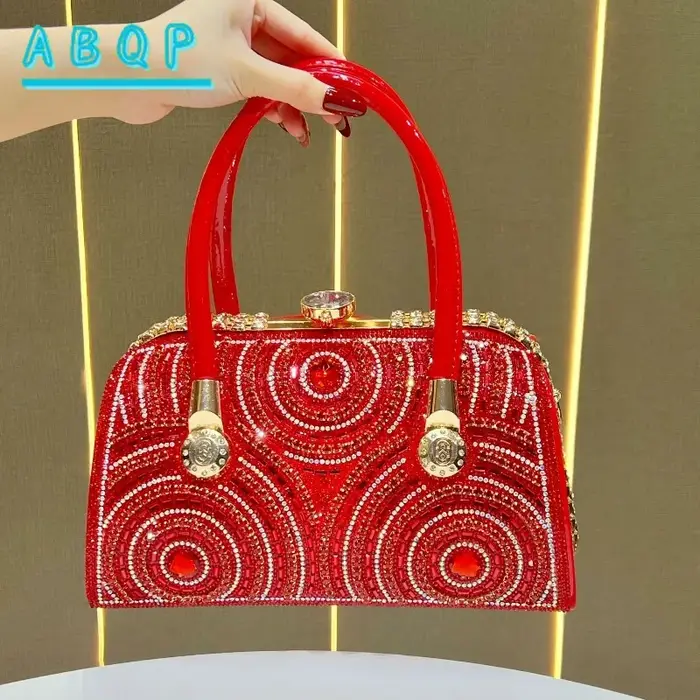 Nouveau Sac de Soirée de Luxe Incrusté de Diamants Scintillants