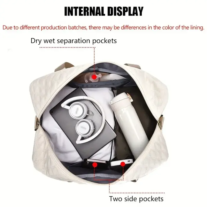 Sac polochon de luxe – Élégant et durable avec séparateur étanche