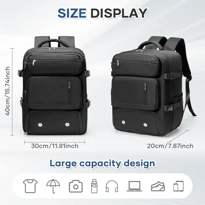 Sac à dos de voyage sac de cabine d'avion sac à dos Ryanair 40x20x25 bagages pochette d'ordinateur antivol hommes femmes sac pour sport Trekking