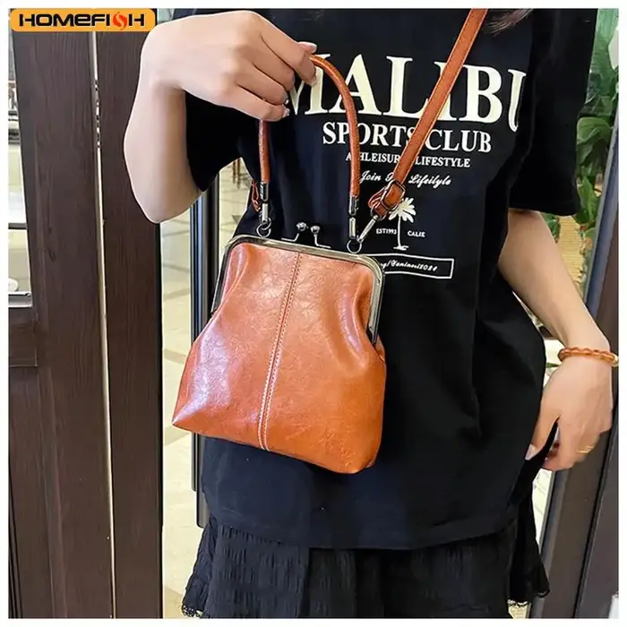Sac à main marron de Style Vintage pour femmes