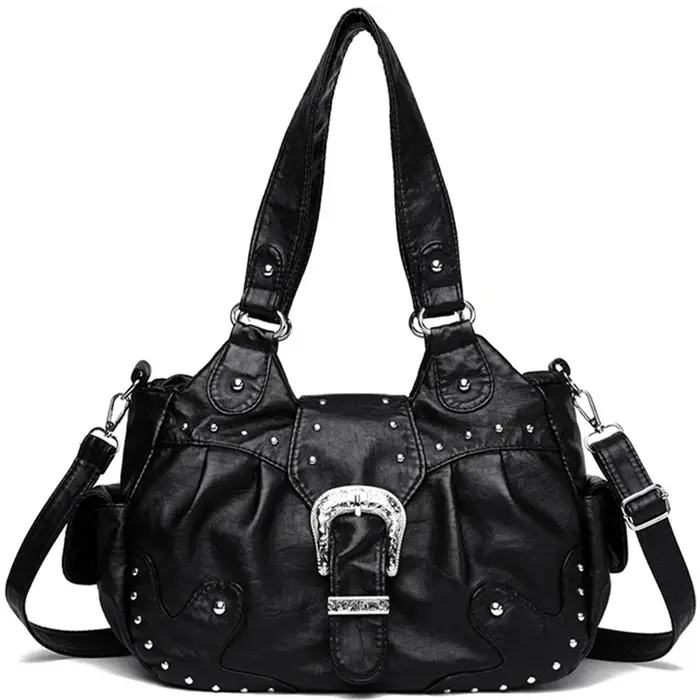 Sac à Main de Luxe en Cuir Souple Vintage pour Femme, Grande Capacité, Décontracté, à Bandoulière, d