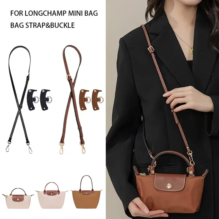 Sangle de sacs pour Mini sac Longchamp, sangle d'épaule boulette, accessoires de Conversion perforés pour sac sans poinçon Stra