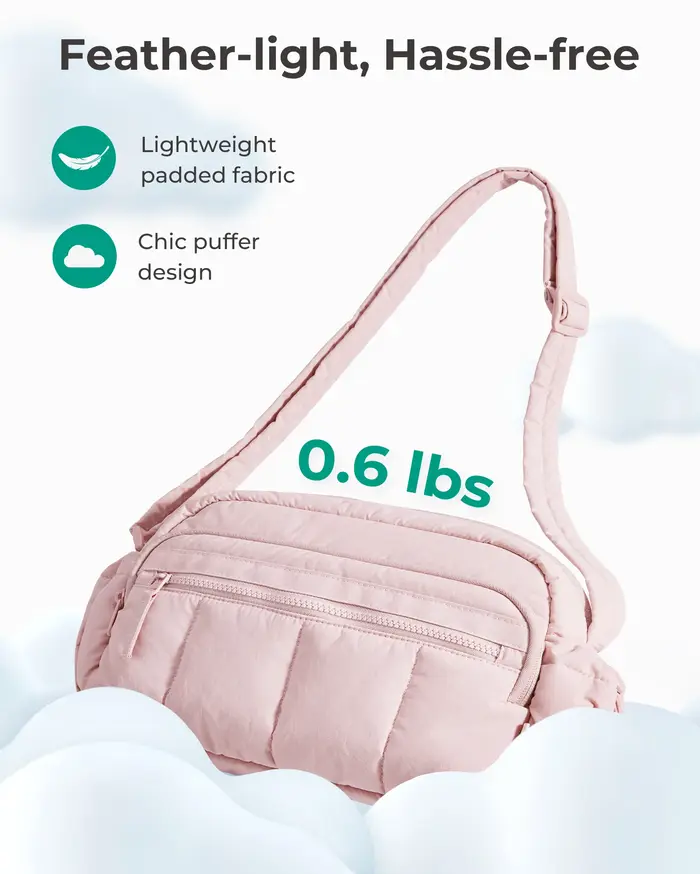 BAGSMART sac à bandoulière décontracté sac pour femme Anti-vol sac à main de voyage moyen matelassé sacs