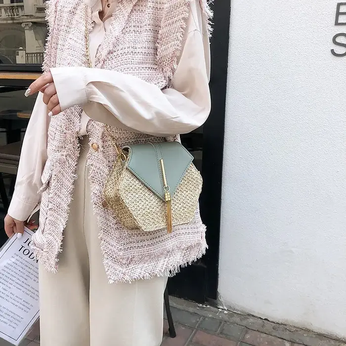 Sac à main en rotin pour femmes