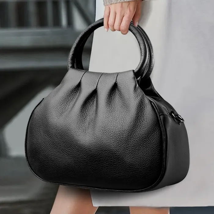 Sac à main en cuir véritable pour femmes