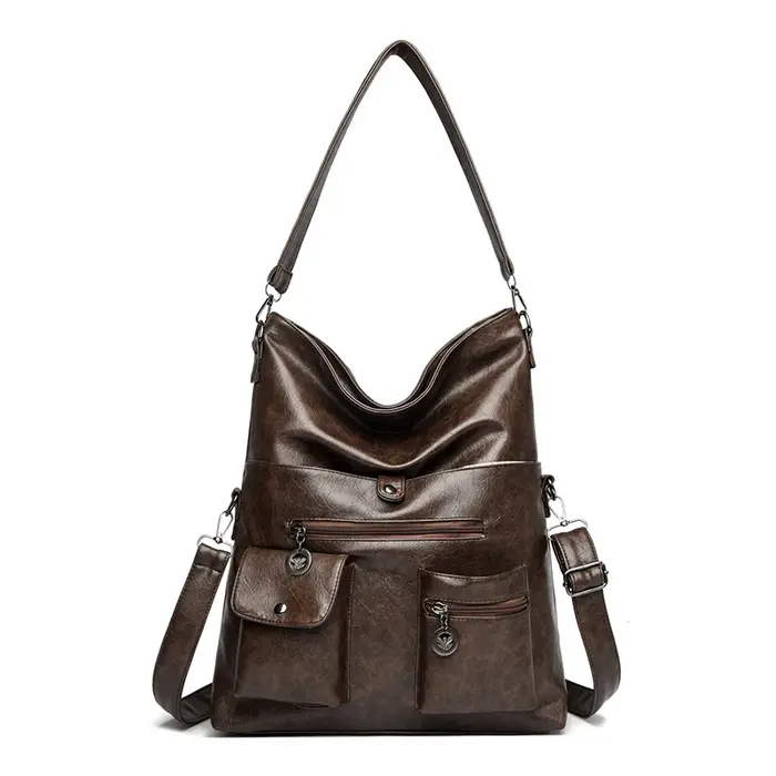 Sac fourre-tout en cuir Pu souple pour femmes