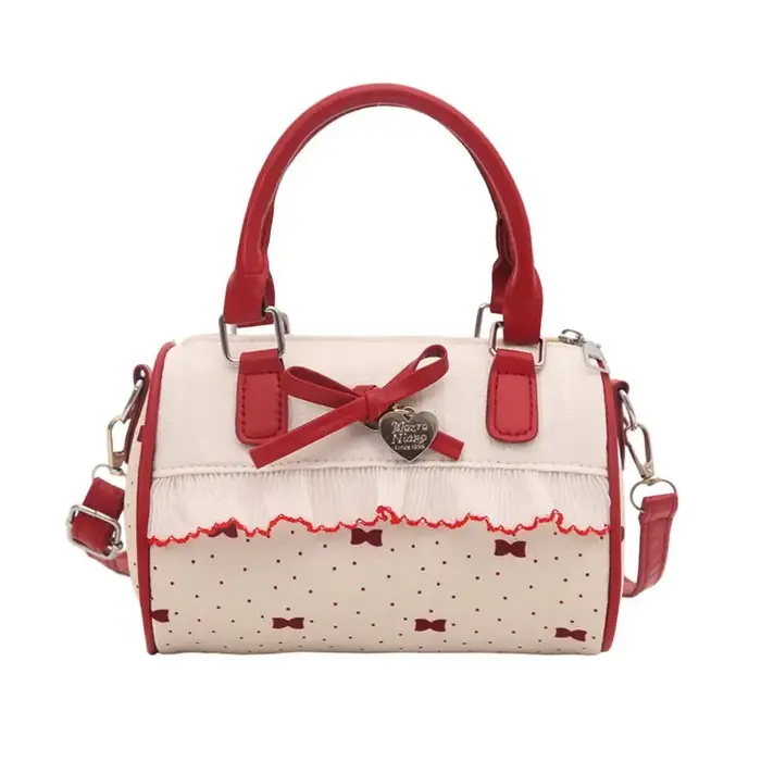 Sac à main à pois pour femmes, sac à bandoulière de Style coréen en cuir PU souple, sac d'oreiller,
