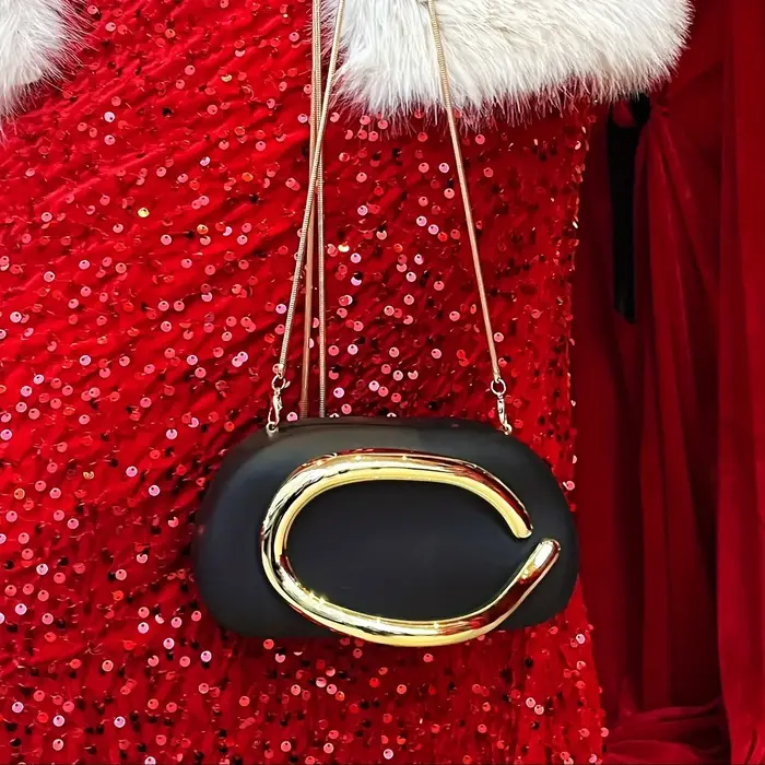 Boîte de fermeture en métal doré pochette femmes soirée de mariage mignon sac à main sac