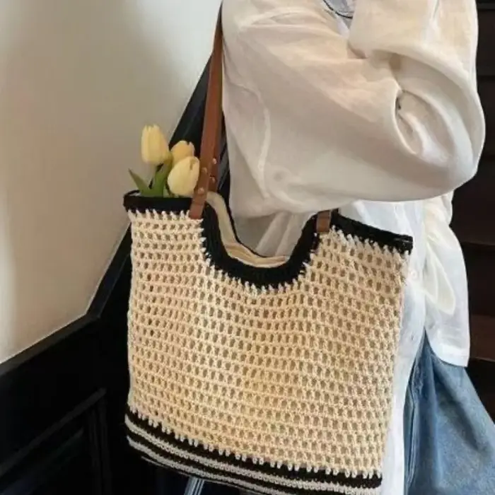 Sac de plage au crochet pour femme