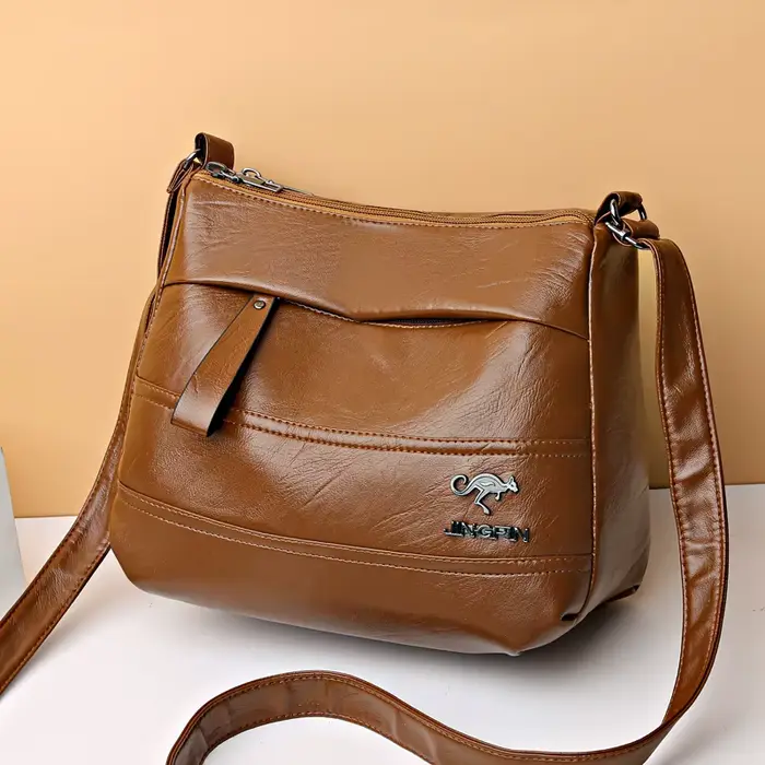 Sac à main asymétrique épaule dénudée en cuir élégant