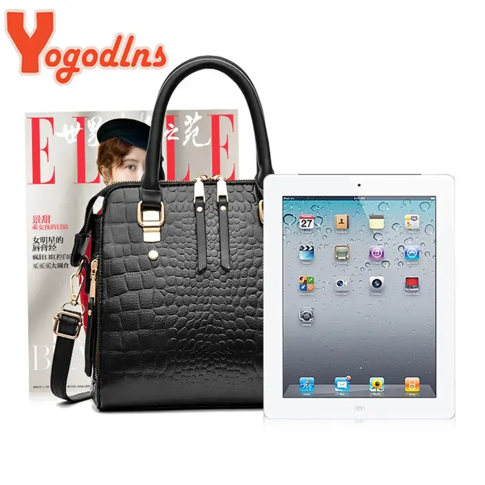 Yogodlns luxe motif Crocodile sac à main femmes hiver nouveau PU cuir gland sac à bandoulière marques Design poignée