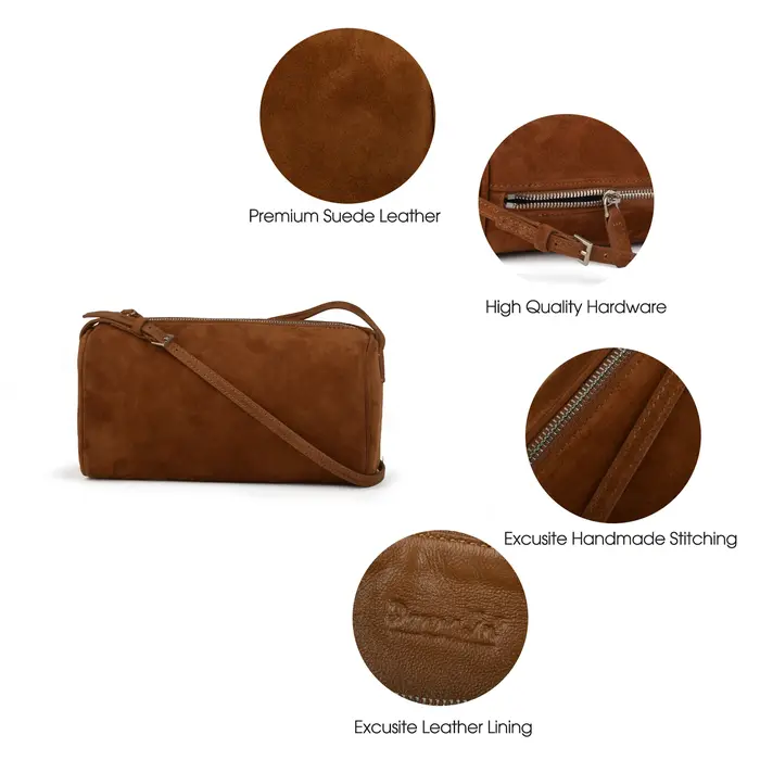 Donna-in véritable Mini sac à main en daim