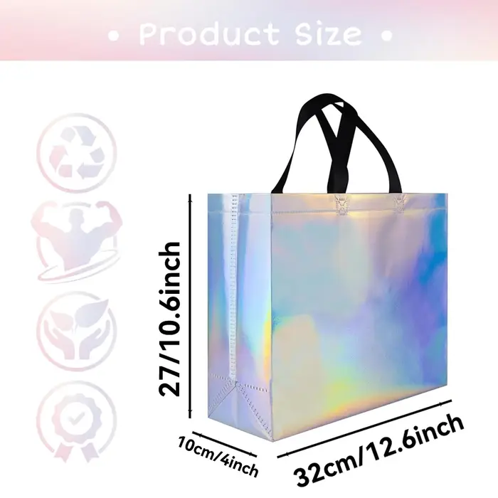 Sac cadeau arc-en-ciel brillant