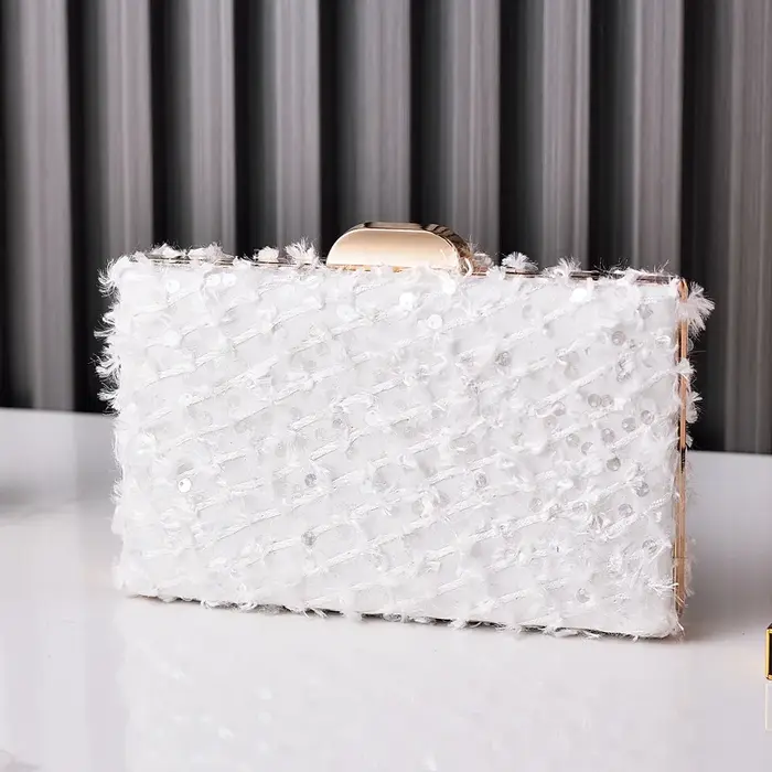 Sac à bandoulière à paillettes pour femmes, avec chaînes, bleu élégant, sac de luxe de styliste, poc