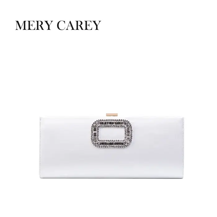 2025 nouvelle tendance luxe concepteur pochette mode femmes blanc soie pochette élégant fête mariage