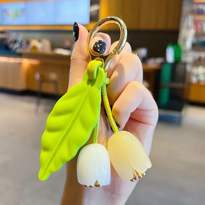 Breloque de sac en forme de fleur de cerisier pour femme