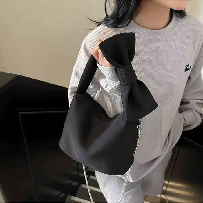 Sac à main tendance et créatif pour femme avec nœud