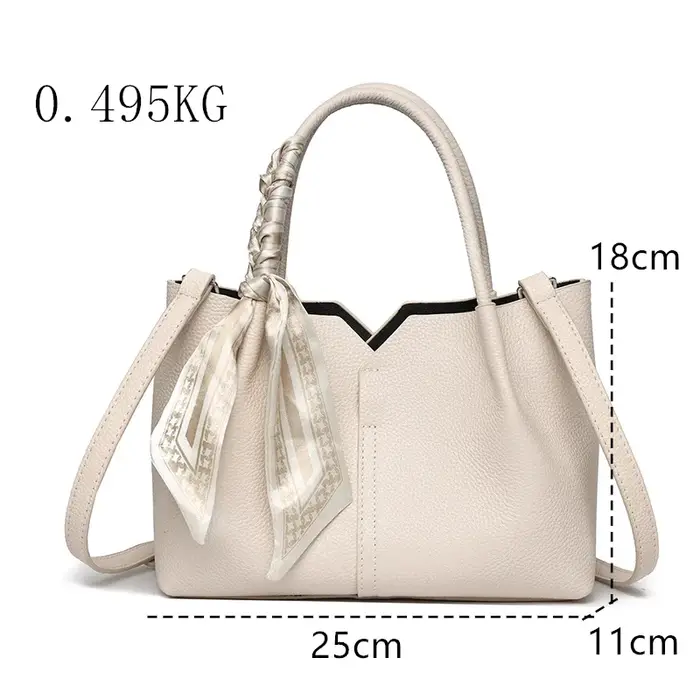 Sac fourre-tout en cuir de vachette véritable pour femme