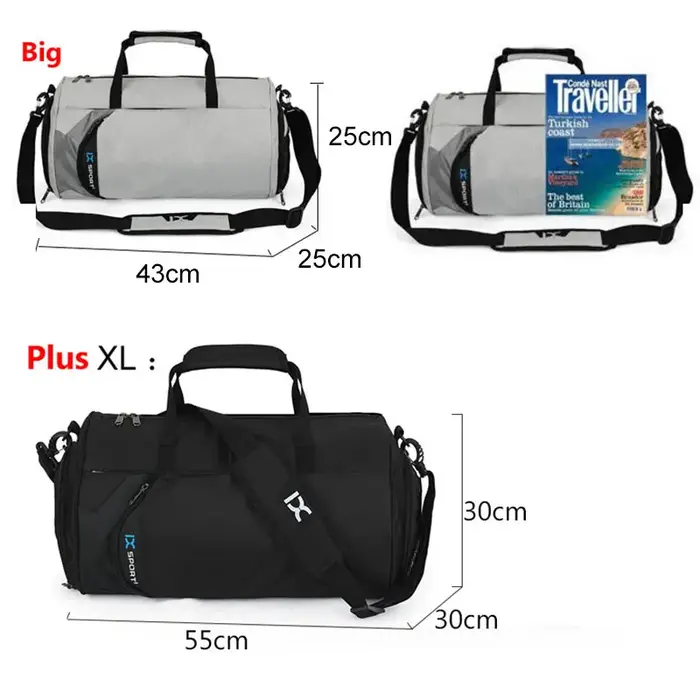 IX Plus XL grand Sac De Sport sacs De Fitness humide sec entraînement Tas femmes hommes Yoga Sac