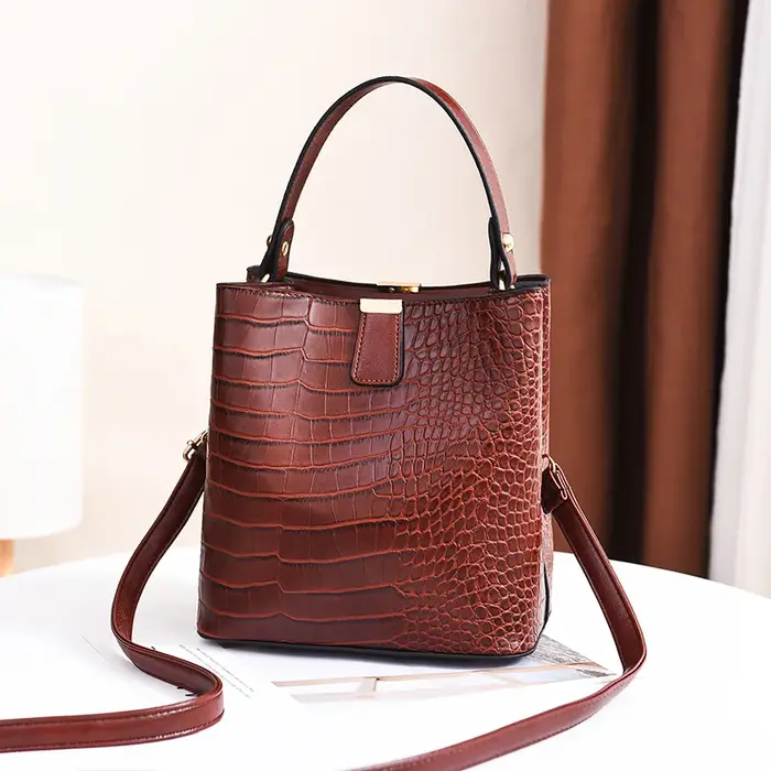 Sac à main Vintage en cuir pierre