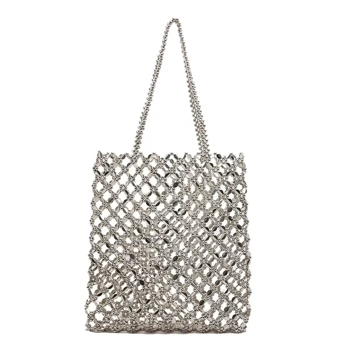 Nouveauté 2026 : Sacs à main pour femmes, style mode, avec perles exquises, design ajouré, aspect lu