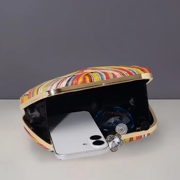 Sac messager plissé rétro pour dîner