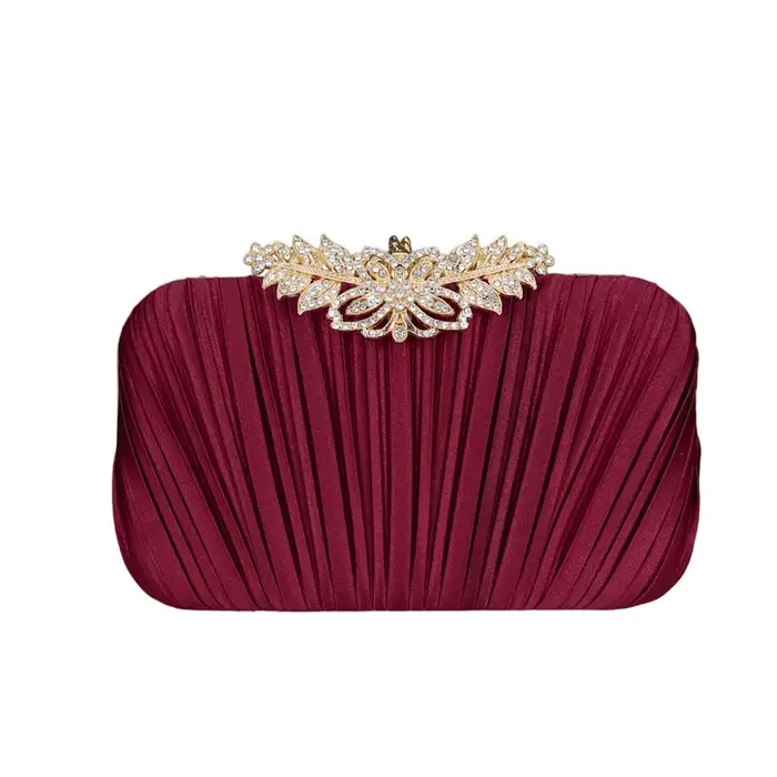 Nouvelle pochette de soirée plissée haut de gamme pour femme, sac de banquet à bandoulière unique, s
