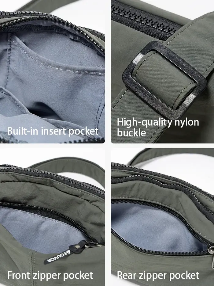 EPOL mode voyage sacs à bandoulière 2025 femme homme unisexe petit sac carré en Nylon imperméable Ou